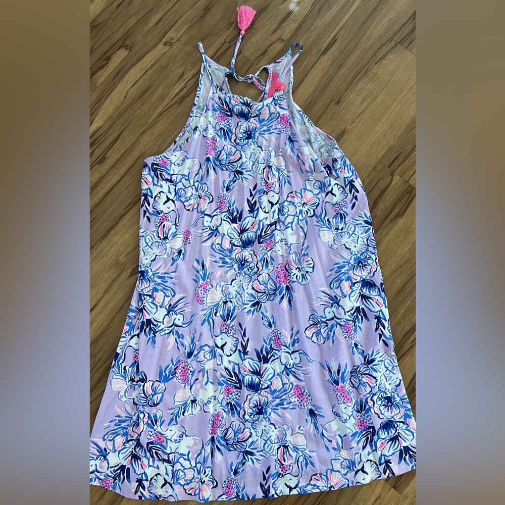 Lilly Pulitzer Floral Dress in Pink and Blue